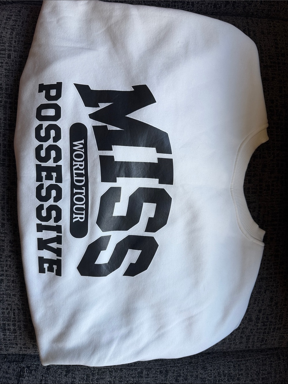 White 'MISS POSSESSIVE' Graphic Sweatshirt